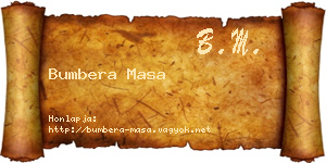 Bumbera Masa névjegykártya